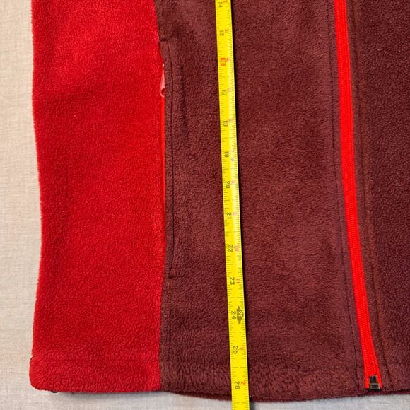 Columbia Ramshackle Fleece Jacket Men's Med Red Maroon Zipper Pockets‎ 2000s Y2K - Picture 11 of 13